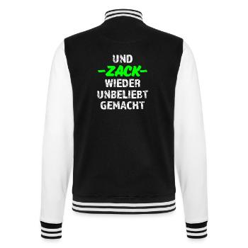 UND ZACK WIEDER UNBELIEBT GEMACHT Shirt - College-Sweatjacke - Schwarz/Weiß - Hinten - Marisol (170cm)