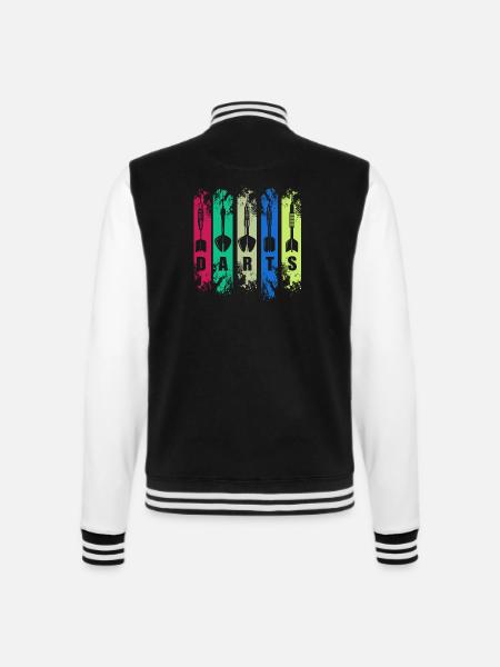 Vintage Dart Dartpfeil logo - College-Sweatjacke - Schwarz/Weiß