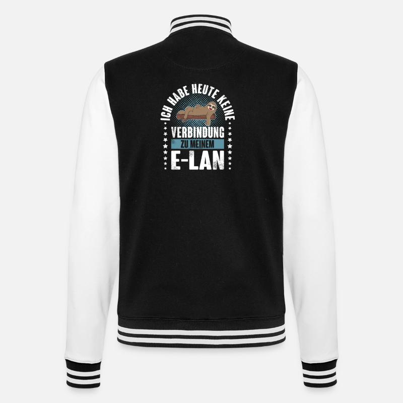 Faultier E Lan - College-Sweatjacke - Schwarz/Weiß