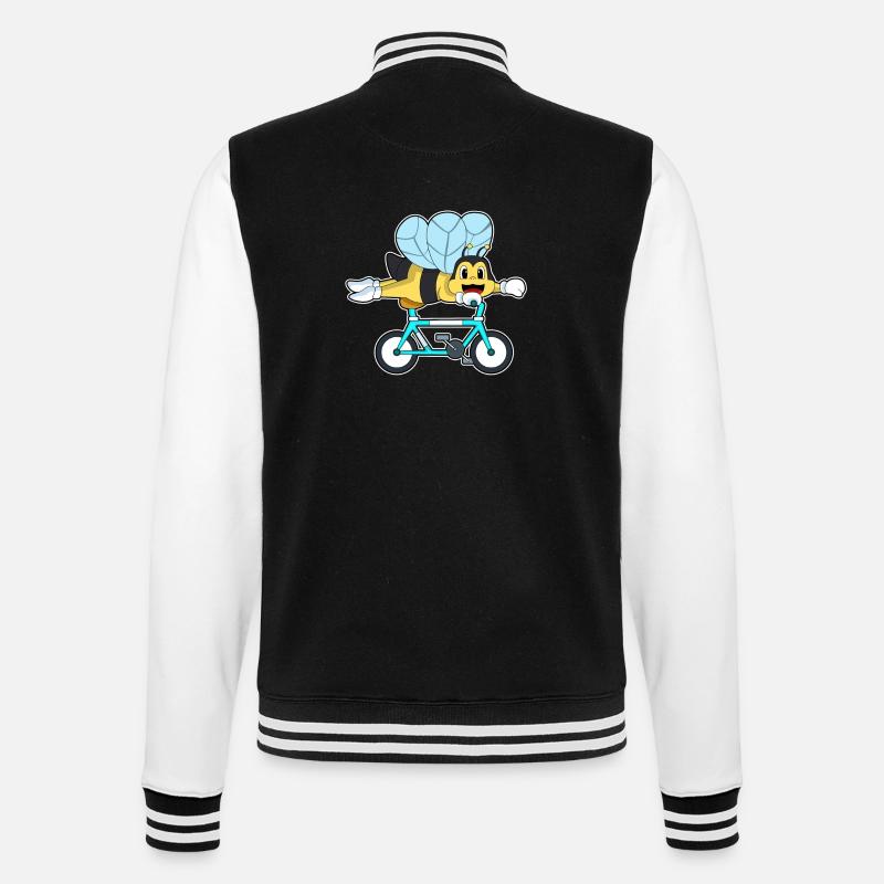 Bee Bicycle - College Sweat Jacket - black/white