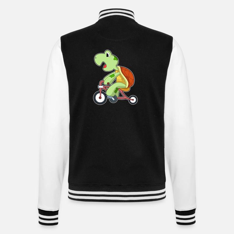 Turtle Bicycle - College Sweat Jacket - black/white