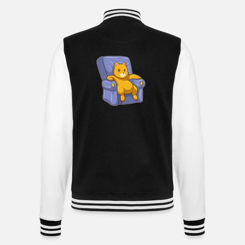 Chat avec canapé - Veste Teddy - noir/blanc