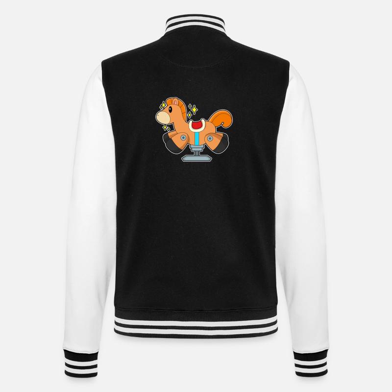 Cheval à bascule - Veste Teddy - noir/blanc