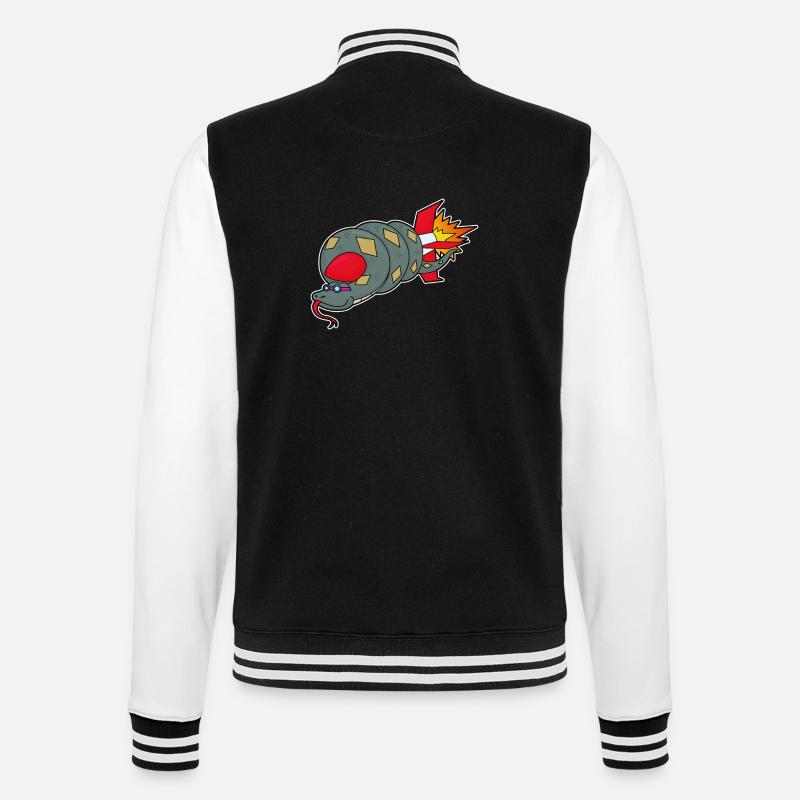 Fusée Serpent - Veste Teddy - noir/blanc