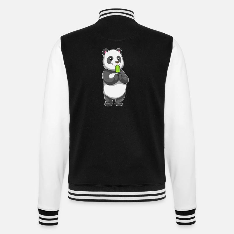 Panda Popsicles - College Sweat Jacket - black/white