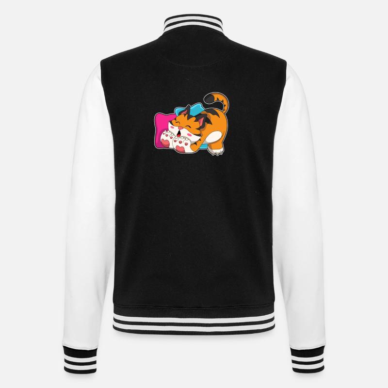 Tigre fatigué - Veste Teddy - noir/blanc