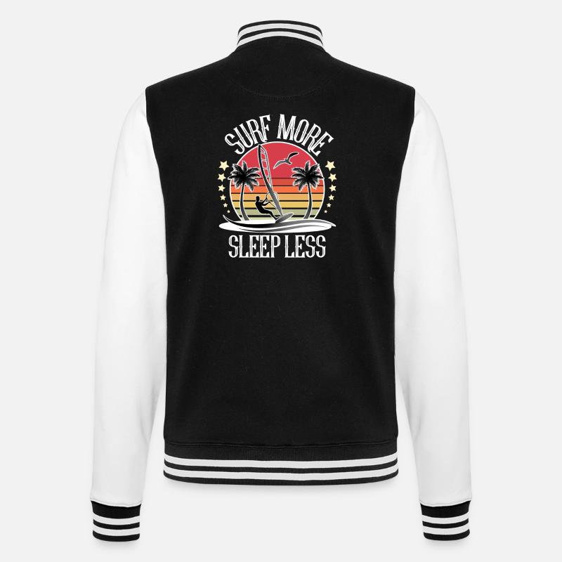 Windsurfen Windsurfer Windsurf - College-Sweatjacke - Schwarz/Weiß