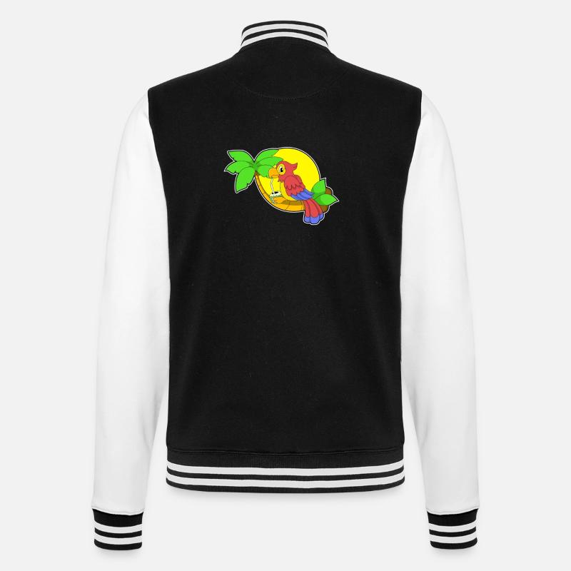 Papagei mit Kokosnuss - Veste Teddy - noir/blanc