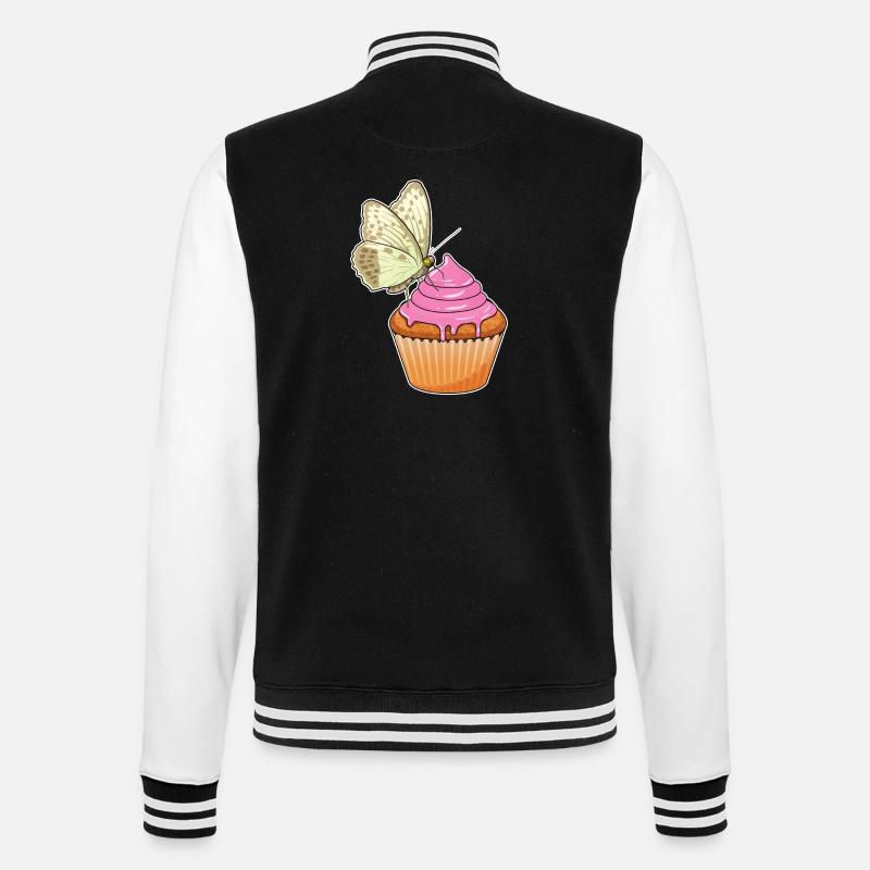 Muffin papillon - Veste Teddy - noir/blanc