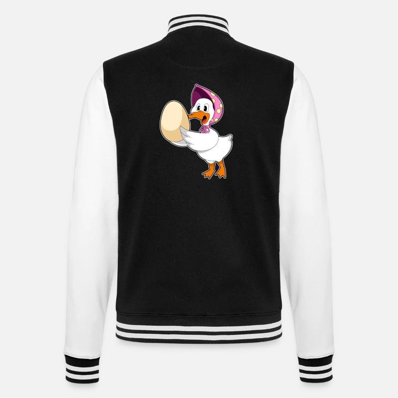 Duck egg - College Sweat Jacket - black/white