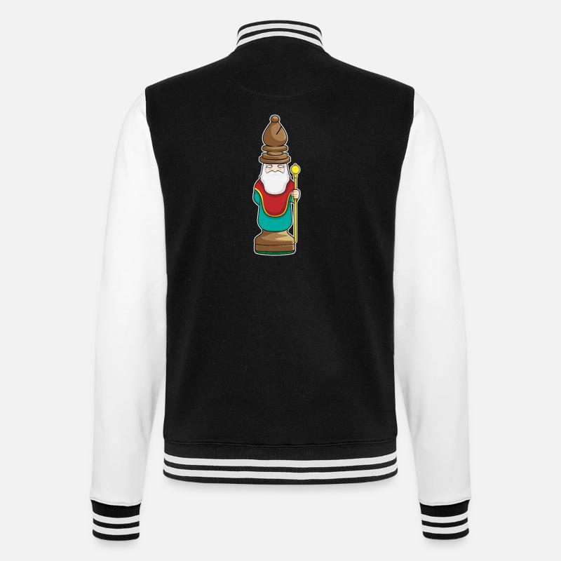 Chess piece Runner Chess - College Sweat Jacket - black/white