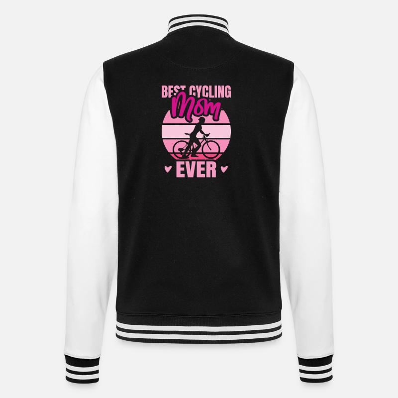 Radfahrer Mutter - College-Sweatjacke - Schwarz/Weiß