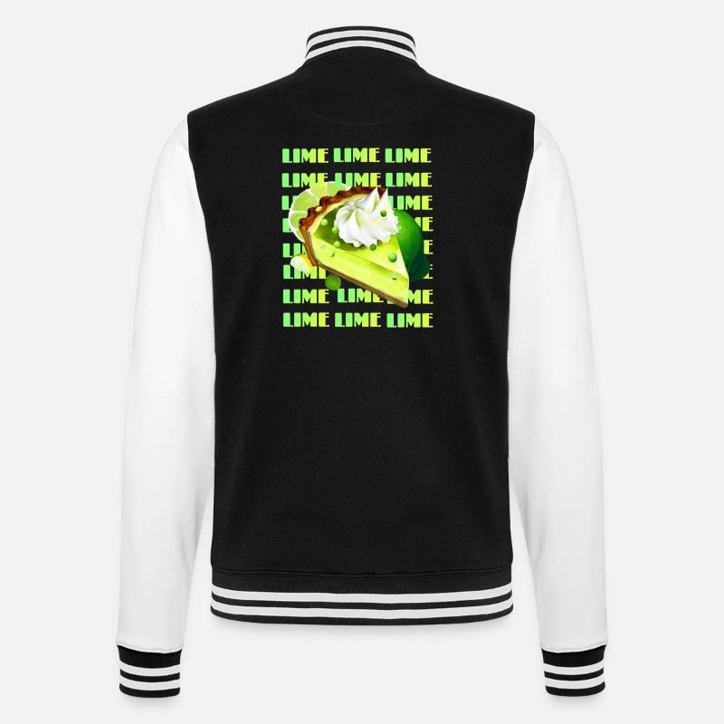 Key Lime Pie - College Sweat Jacket - black/white