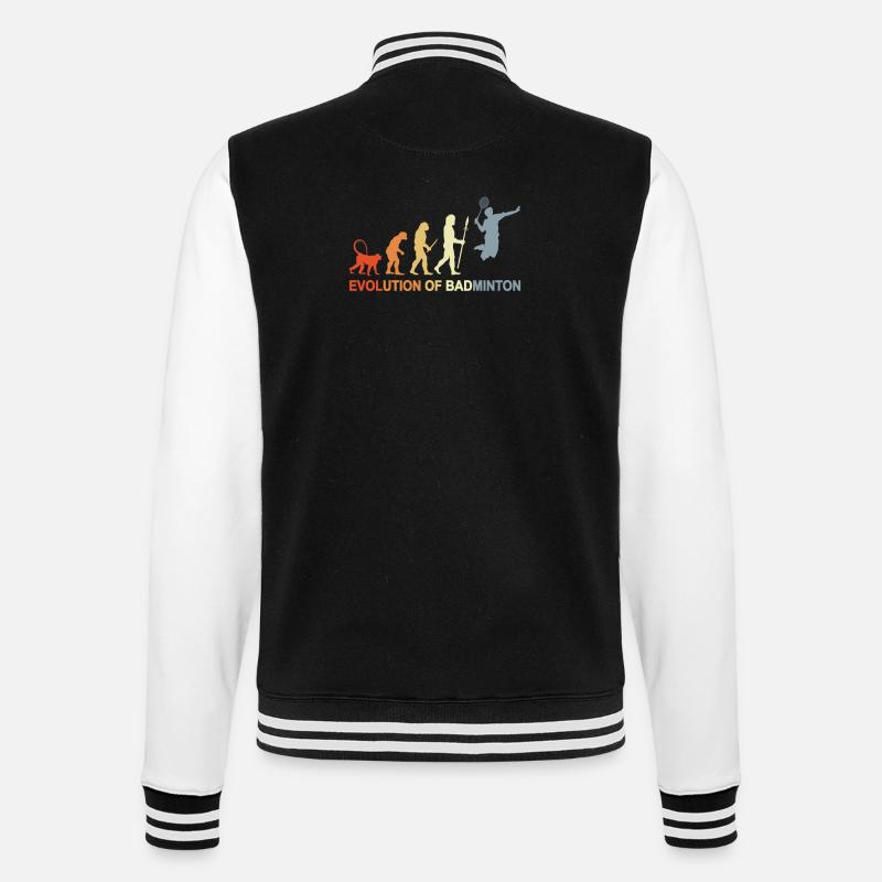 Badminton Evolution - College-Sweatjacke - Schwarz/Weiß