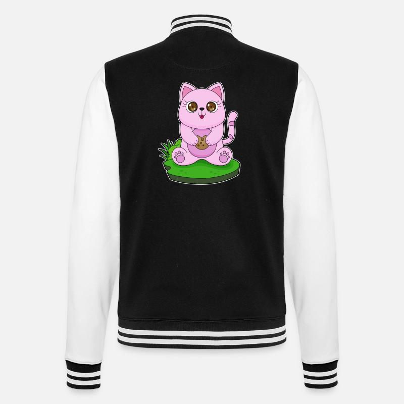 Chat Cookie - Veste Teddy - noir/blanc