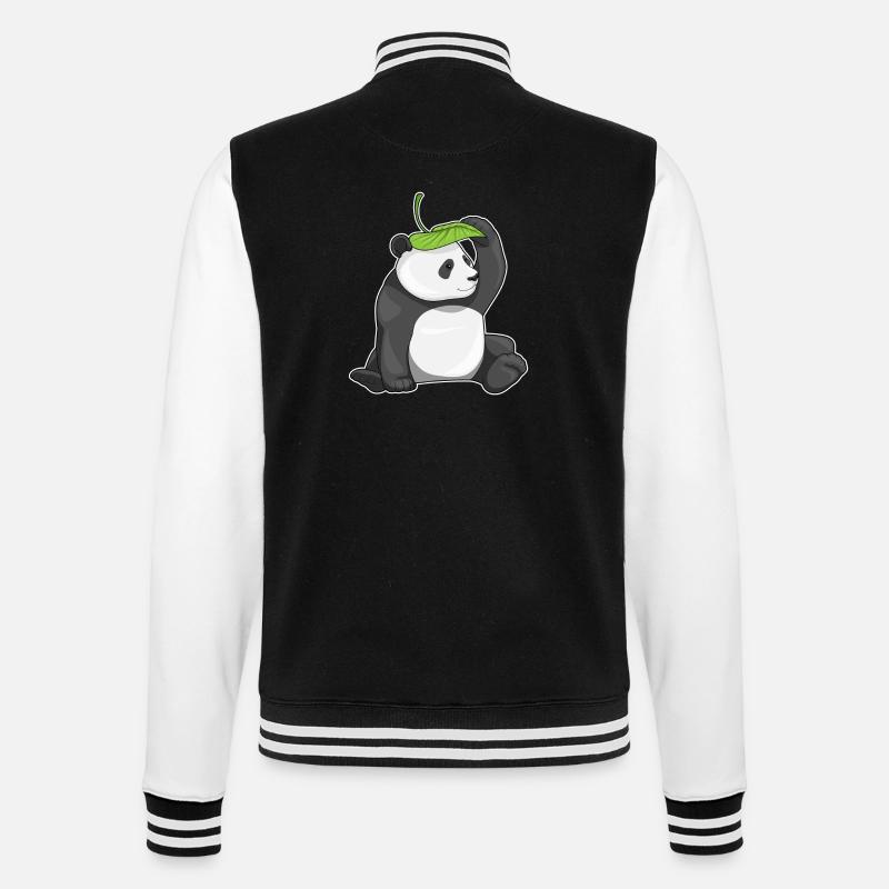 Panda Leaf - Veste Teddy - noir/blanc
