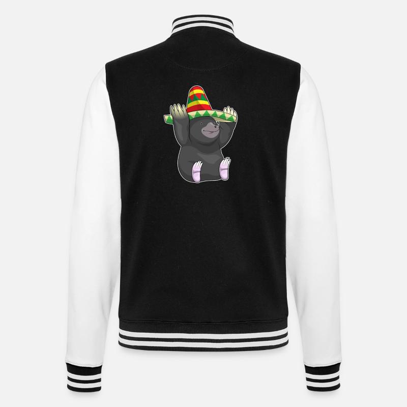Mole Sombrero - College Sweat Jacket - black/white
