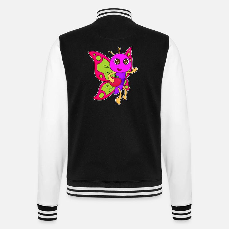 Butterfly Apple Fruit - Veste Teddy - noir/blanc