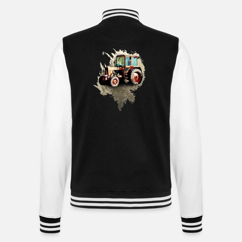 Belarus MTZ 82 Traktor - College-Sweatjacke - Schwarz/Weiß