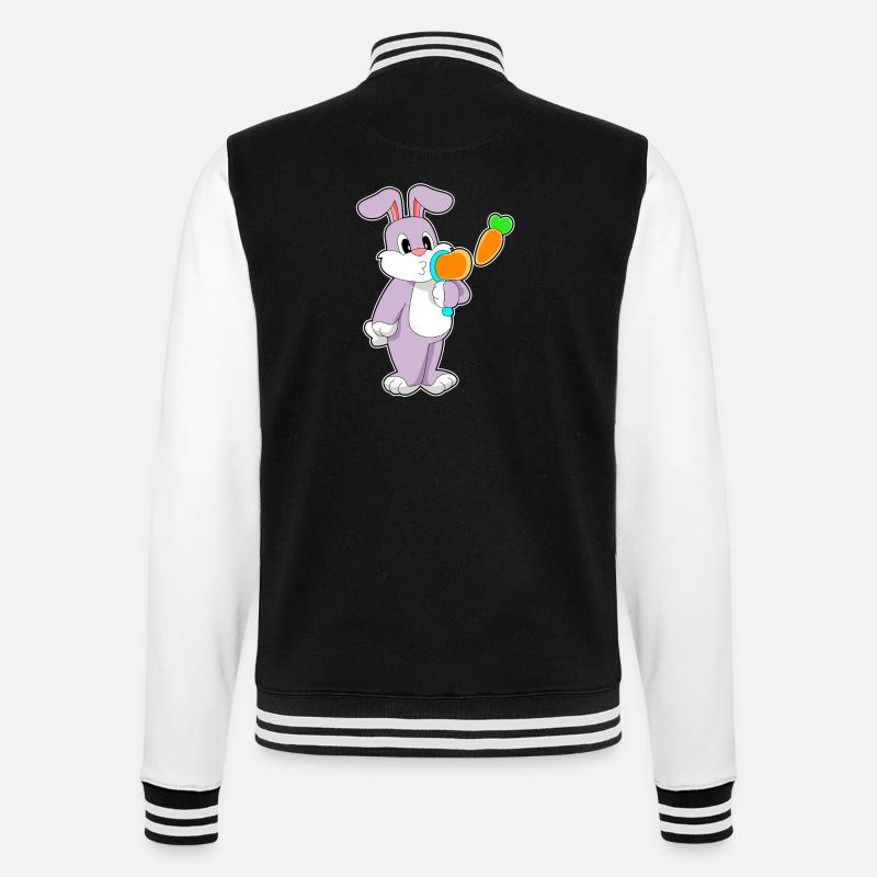 Bunny Soap Bubbles - College Sweat Jacket - black/white