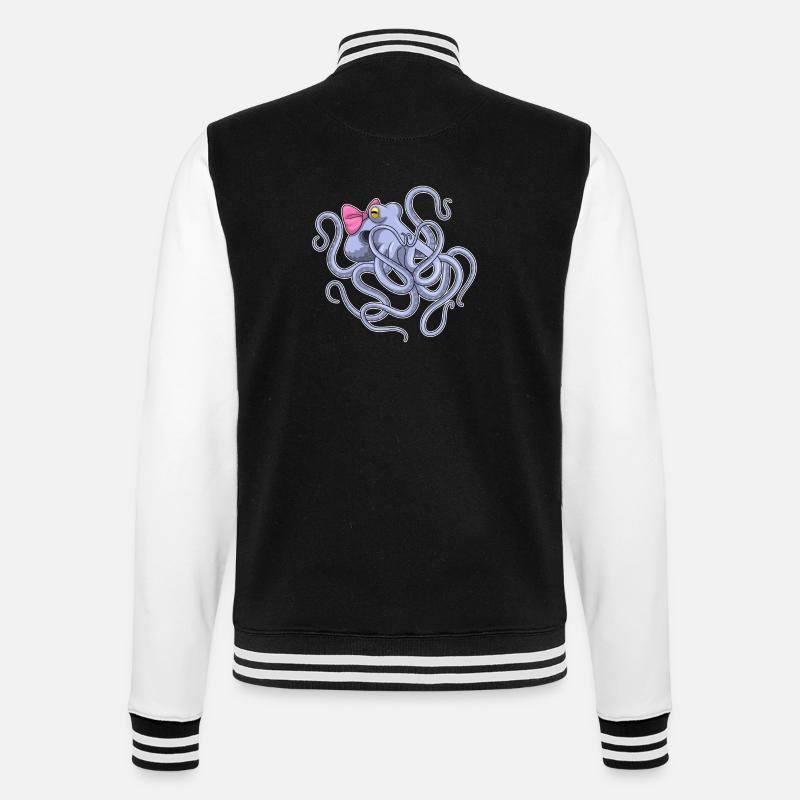 Octopus Loop - College Sweat Jacket - black/white