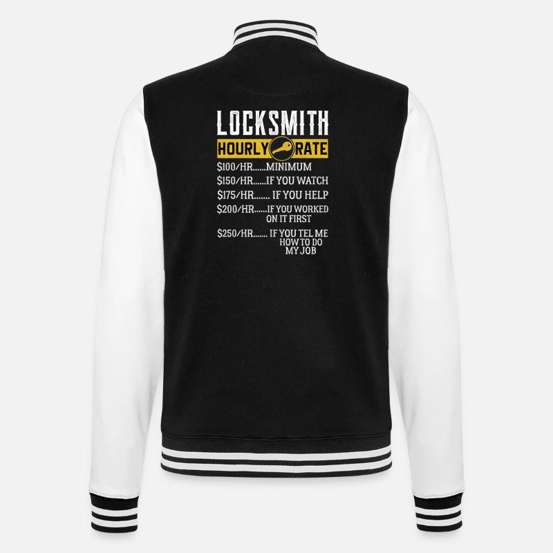 Locksmith Hourly rates Locksmith - College Sweat Jacket - black/white