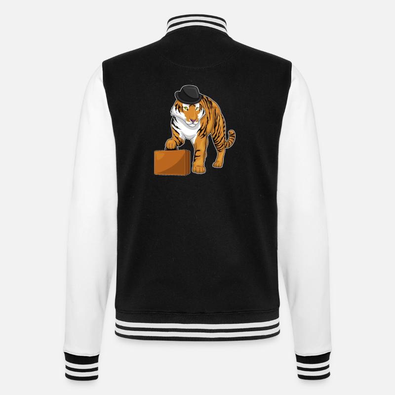 Porte-documents Tiger - Veste Teddy - noir/blanc