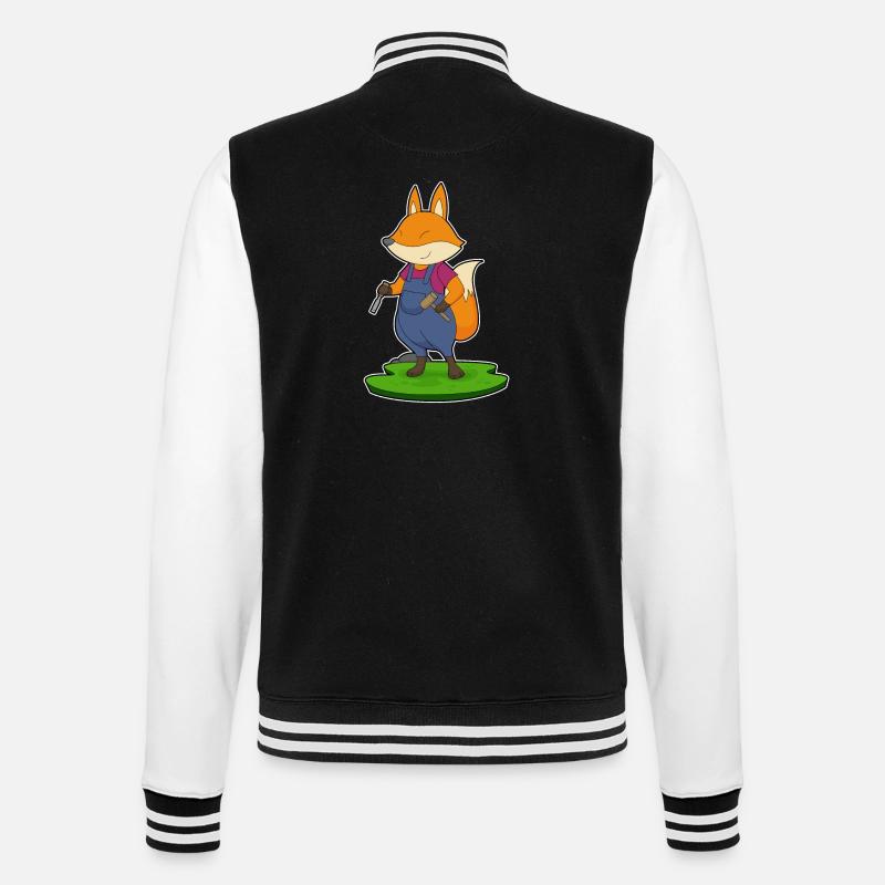 Fox Craftsman Hammer Chisel - College Sweat Jacket - black/white