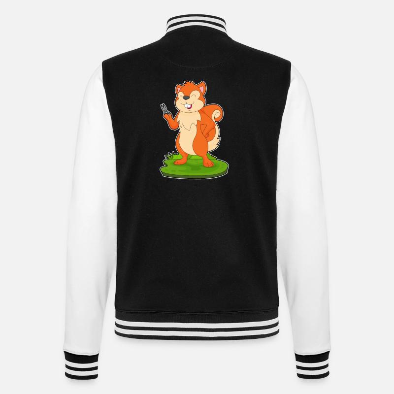 Écureuil Coiffeur Ciseaux - Veste Teddy - noir/blanc