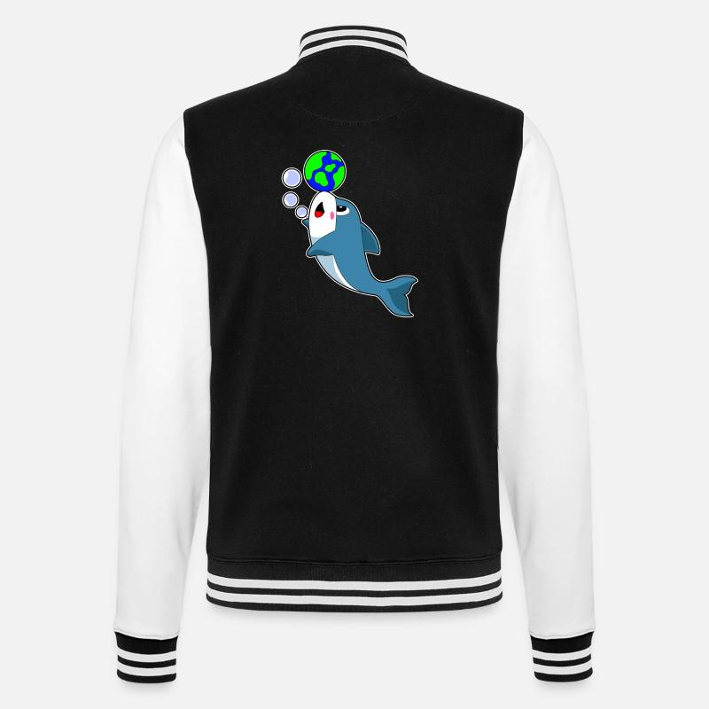 Delfin Erde - College-Sweatjacke - Schwarz/Weiß