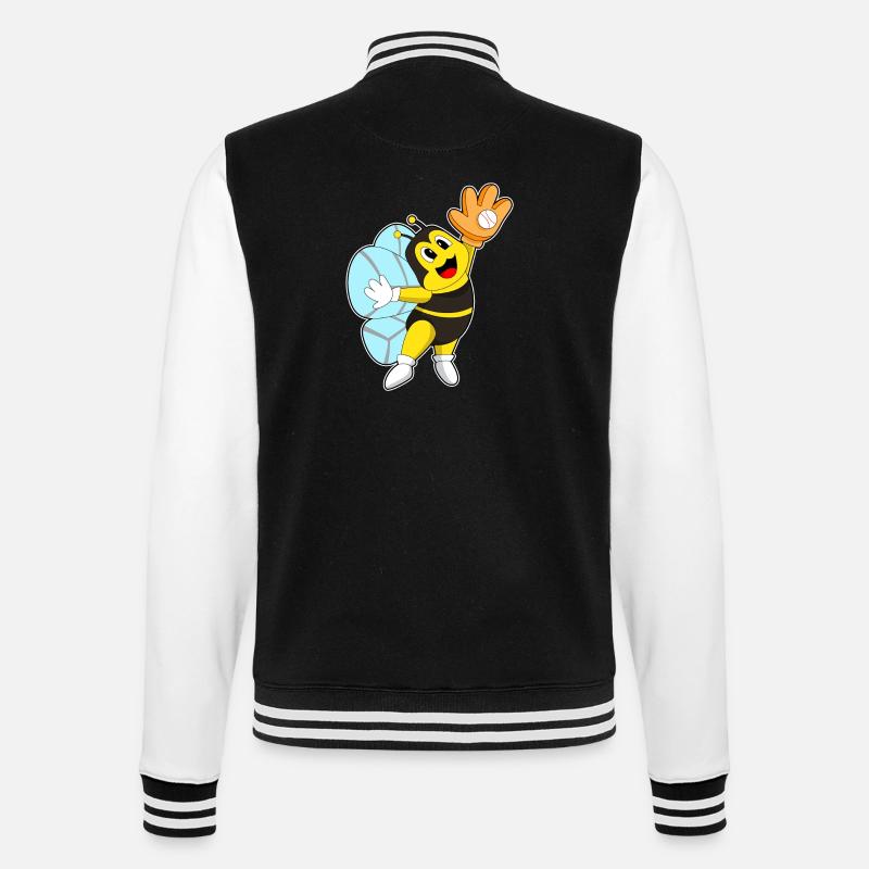 Gant de baseball Bee Baseball - Veste Teddy - noir/blanc