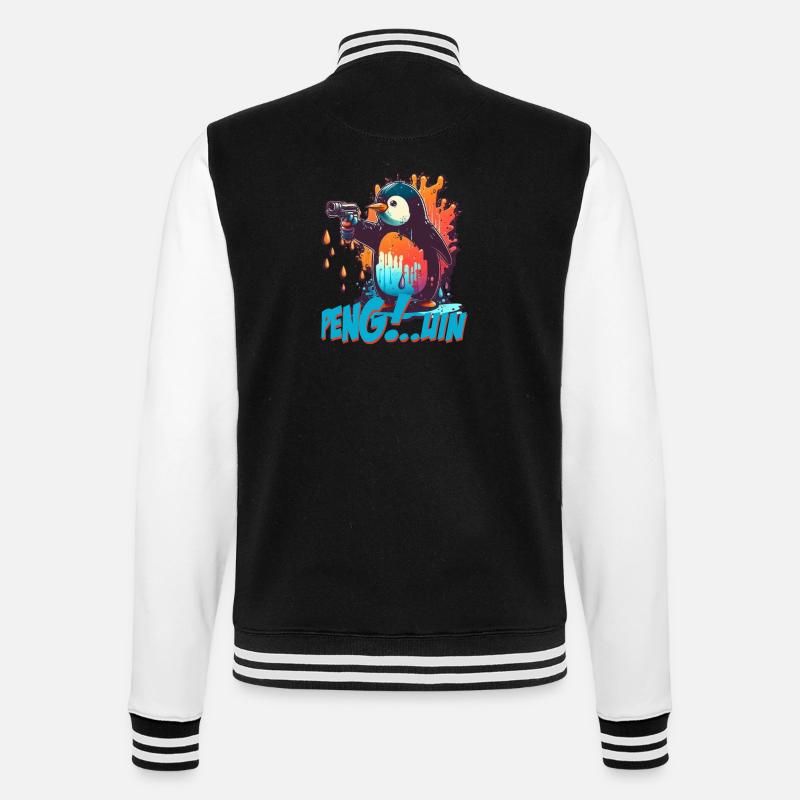 Stylo.. Guin Penguin avec pistolet - Veste Teddy - noir/blanc