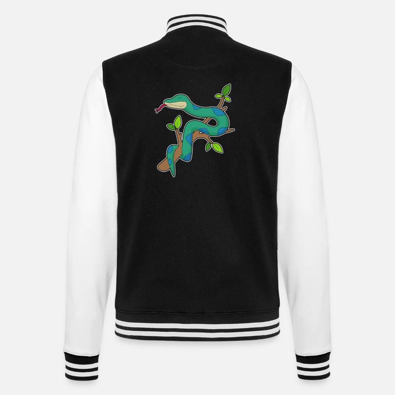 Branche de serpent - Veste Teddy - noir/blanc