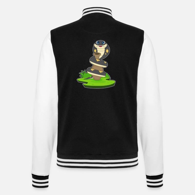 Cruche à serpent - Veste Teddy - noir/blanc