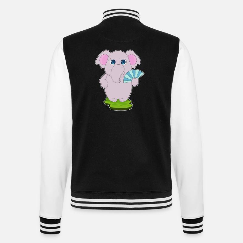 Éventail de main d’éléphant - Veste Teddy - noir/blanc