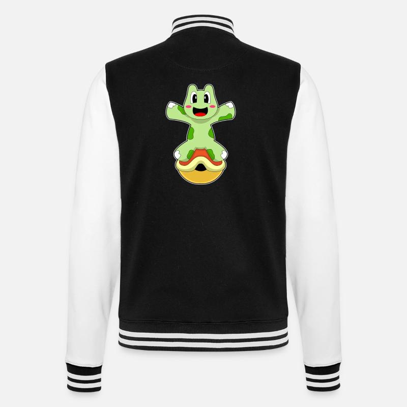 Turtle without shell - College Sweat Jacket - black/white