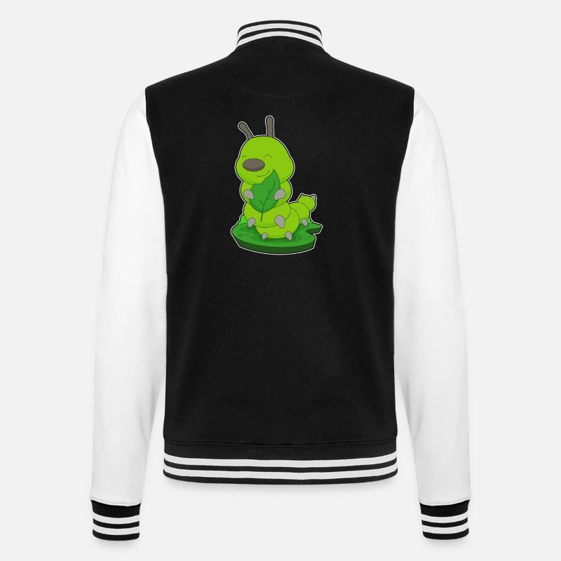 Feuille de chenille - Veste Teddy - noir/blanc