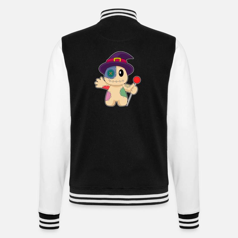 Poupée vaudou Halloween - Veste Teddy - noir/blanc