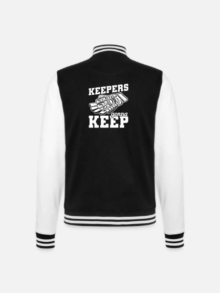 Torhüter Fußball - College-Sweatjacke - Schwarz/Weiß