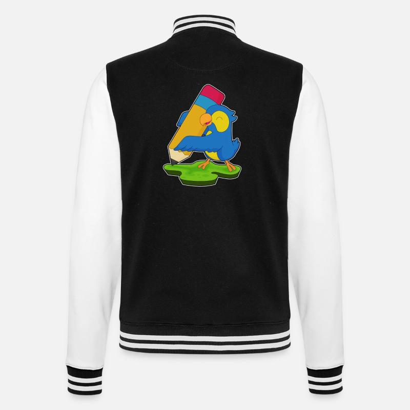 École de crayon Perroquet Pupil - Veste Teddy - noir/blanc