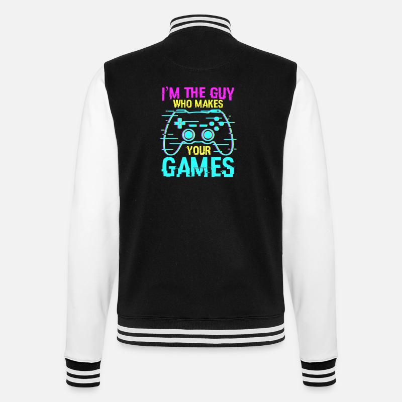 Game Programmer Saying - College Sweat Jacket - black/white