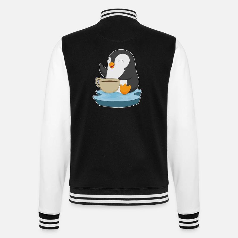 Tasse à café pingouin - Veste Teddy - noir/blanc