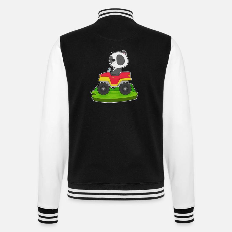 Panda Auto - College-Sweatjacke - Schwarz/Weiß