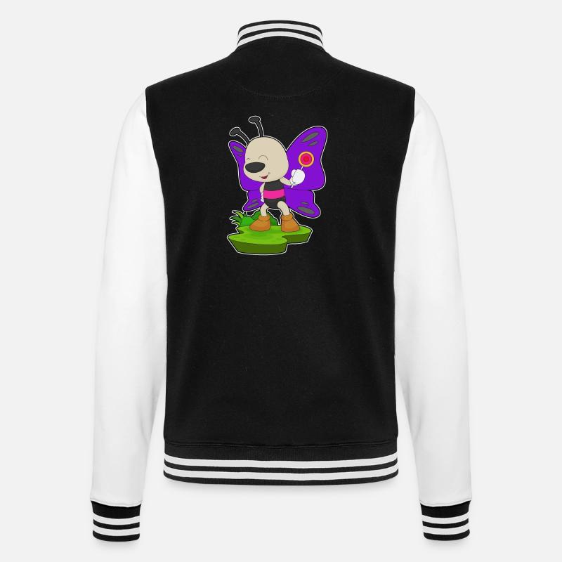 Sucette papillon - Veste Teddy - noir/blanc