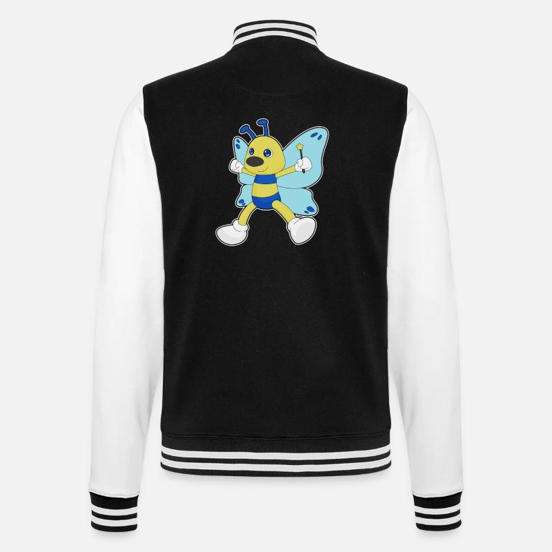 Baguette de sorcier papillon - Veste Teddy - noir/blanc