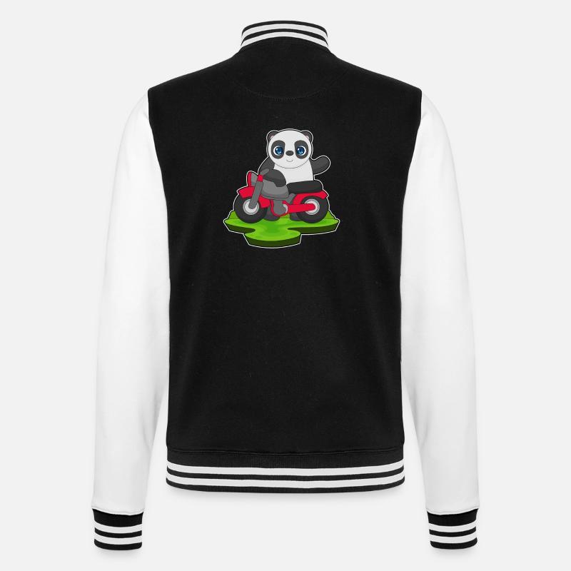 Moto Panda - Veste Teddy - noir/blanc