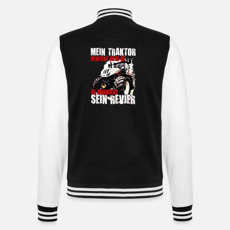 Steyr Tractor Saying - College Sweat Jacket - black/white