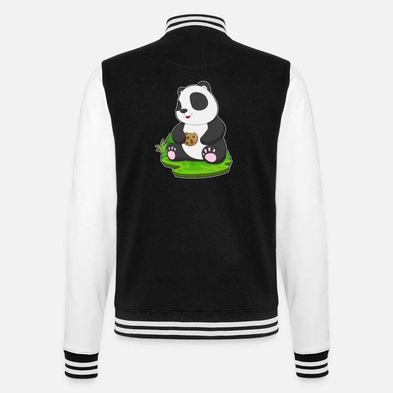 Panda Cookie - College Sweat Jacket - black/white
