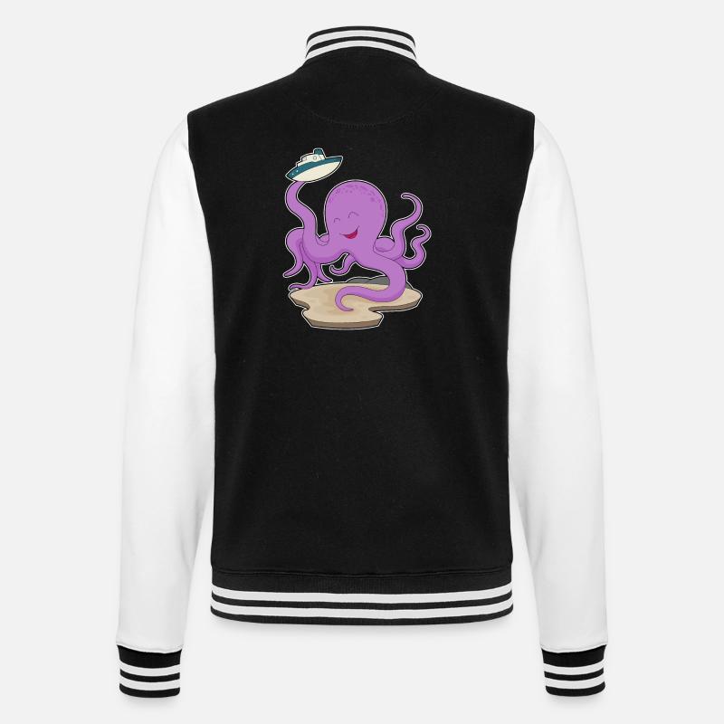 Bateau jouet Octopus - Veste Teddy - noir/blanc