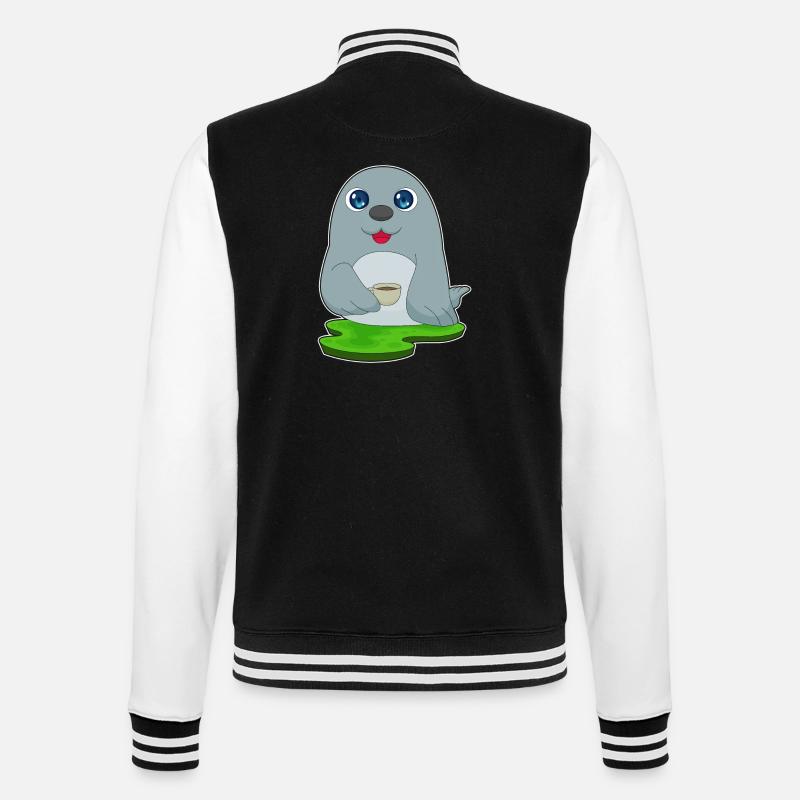 Tasse à café Seal - Veste Teddy - noir/blanc